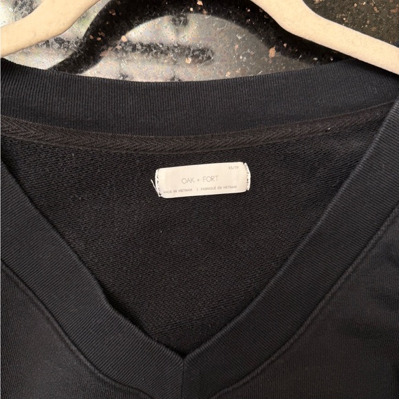 Black V-Neck Sweatshirt - Picture 3 of 3